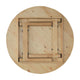 Light Natural |#| 60" Round Antique Rustic Solid Pine Farmhouse Folding Table in Light Natural