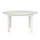 White |#| 60" Round Antique Rustic Solid Pine Farmhouse Folding Table in White