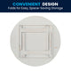 White |#| 60" Round Antique Rustic Solid Pine Farmhouse Folding Table in White