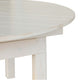 White |#| 60" Round Antique Rustic Solid Pine Farmhouse Folding Table in White