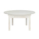 White |#| 60" Round Antique Rustic Solid Pine Farmhouse Folding Table in White