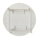 White |#| 60" Round Antique Rustic Solid Pine Farmhouse Folding Table in White