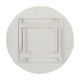 White |#| 60" Round Antique Rustic Solid Pine Farmhouse Folding Table in White