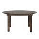 Mahogany |#| 60" Round Antique Rustic Solid Pine Farmhouse Folding Table in Mahogany