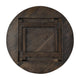 Mahogany |#| 60" Round Antique Rustic Solid Pine Farmhouse Folding Table in Mahogany