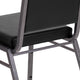 Black Vinyl/Silver Vein Frame |#| Square Back Banquet Stack Chair in Black Vinyl - Wedding Party Event Chair