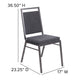 Dark Gray Fabric/Silver Vein Frame |#| Square Back Banquet Stack Chair in Dark Gray Fabric - Wedding Party Event Chair