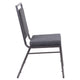 Dark Gray Fabric/Silver Vein Frame |#| Square Back Banquet Stack Chair in Dark Gray Fabric - Wedding Party Event Chair