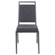 Dark Gray Fabric/Silver Vein Frame |#| Square Back Banquet Stack Chair in Dark Gray Fabric - Wedding Party Event Chair