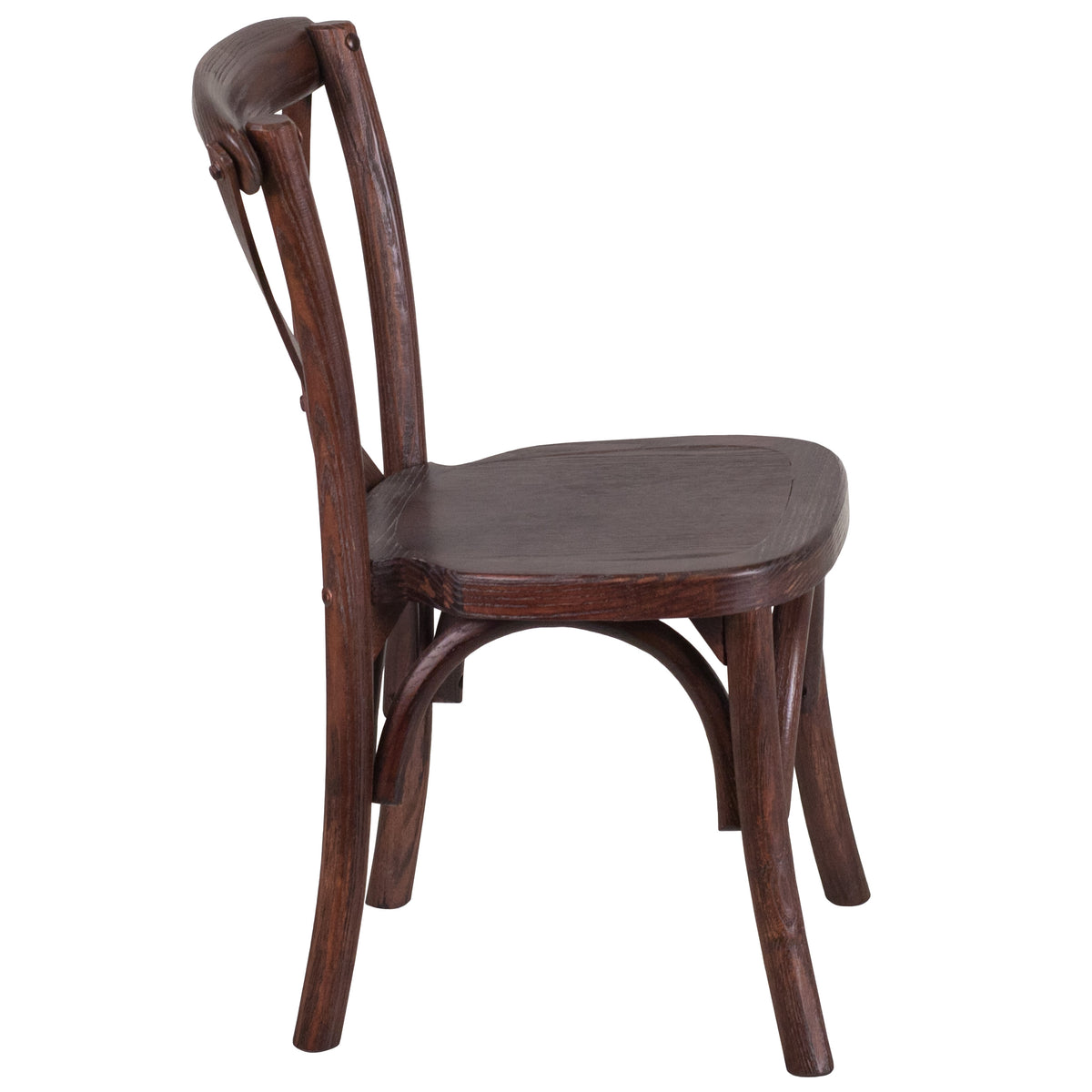 Stackable Kids Mahogany Wood Cross Back Chair - Kids Dining Chair