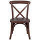 Stackable Kids Mahogany Wood Cross Back Chair - Kids Dining Chair