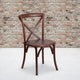 Mahogany |#| Stackable Mahogany Wood Cross Back Chair - Dining Room Seating