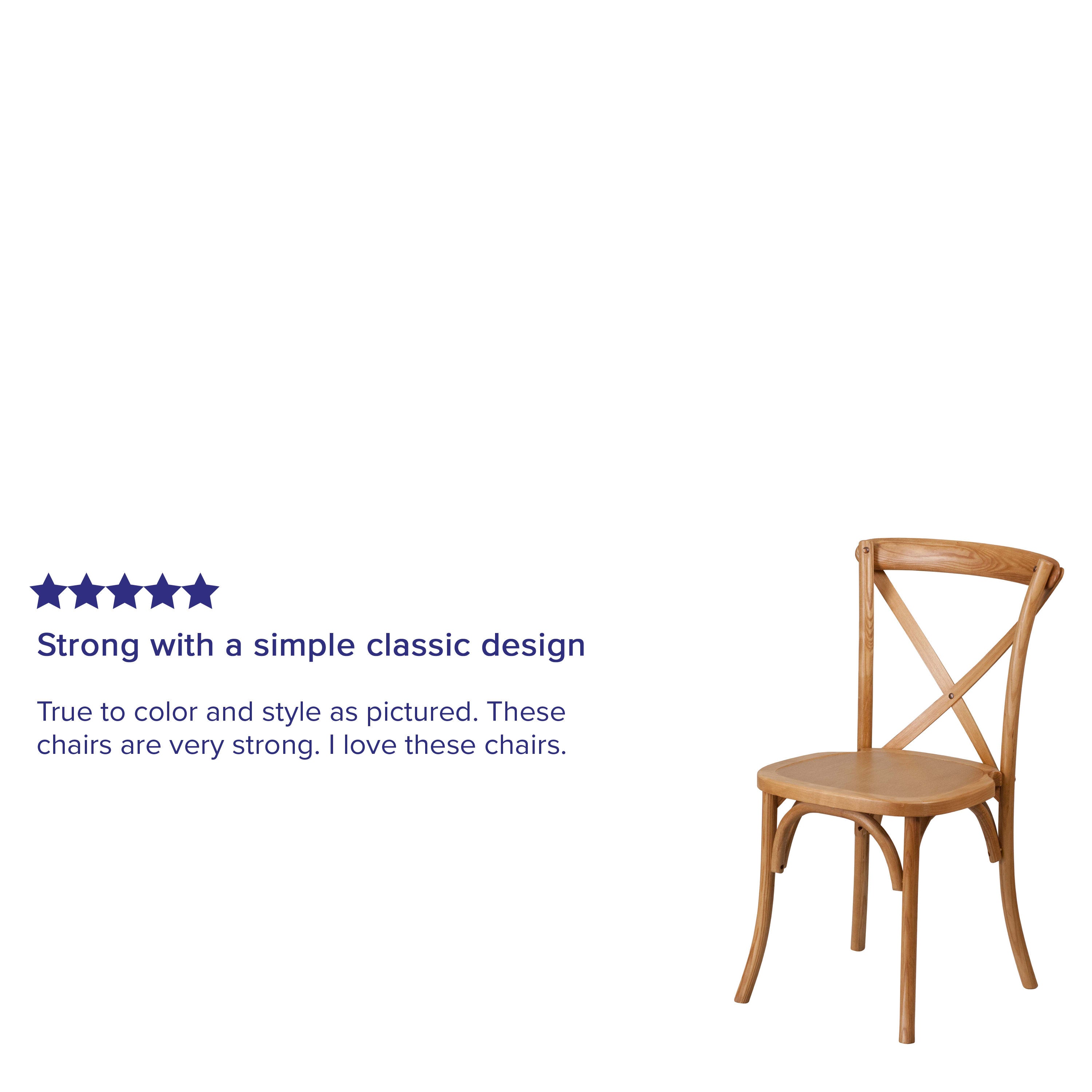 Stackable cross back chairs deals