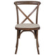 Early American |#| Stackable Early American Wood Cross Back Chair w/ Cushion - Dining Room Seating