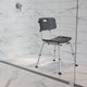 Gray |#| Tool-Free 300 Lb. Capacity, Adjustable Gray Bath & Shower Chair with Back
