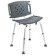 Gray |#| Tool-Free 300 Lb. Capacity, Adjustable Gray Bath & Shower Chair with Large Back