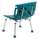 Teal |#| Tool-Free 300 Lb. Capacity, Adjustable Teal Bath & Shower Chair with Large Back