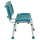 Teal |#| Tool-Free 300 Lb. Capacity, Adjustable Teal Bath & Shower Chair with Large Back