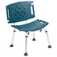 Navy |#| Tool-Free 300 Lb. Capacity, Adjustable Navy Bath & Shower Chair with Large Back