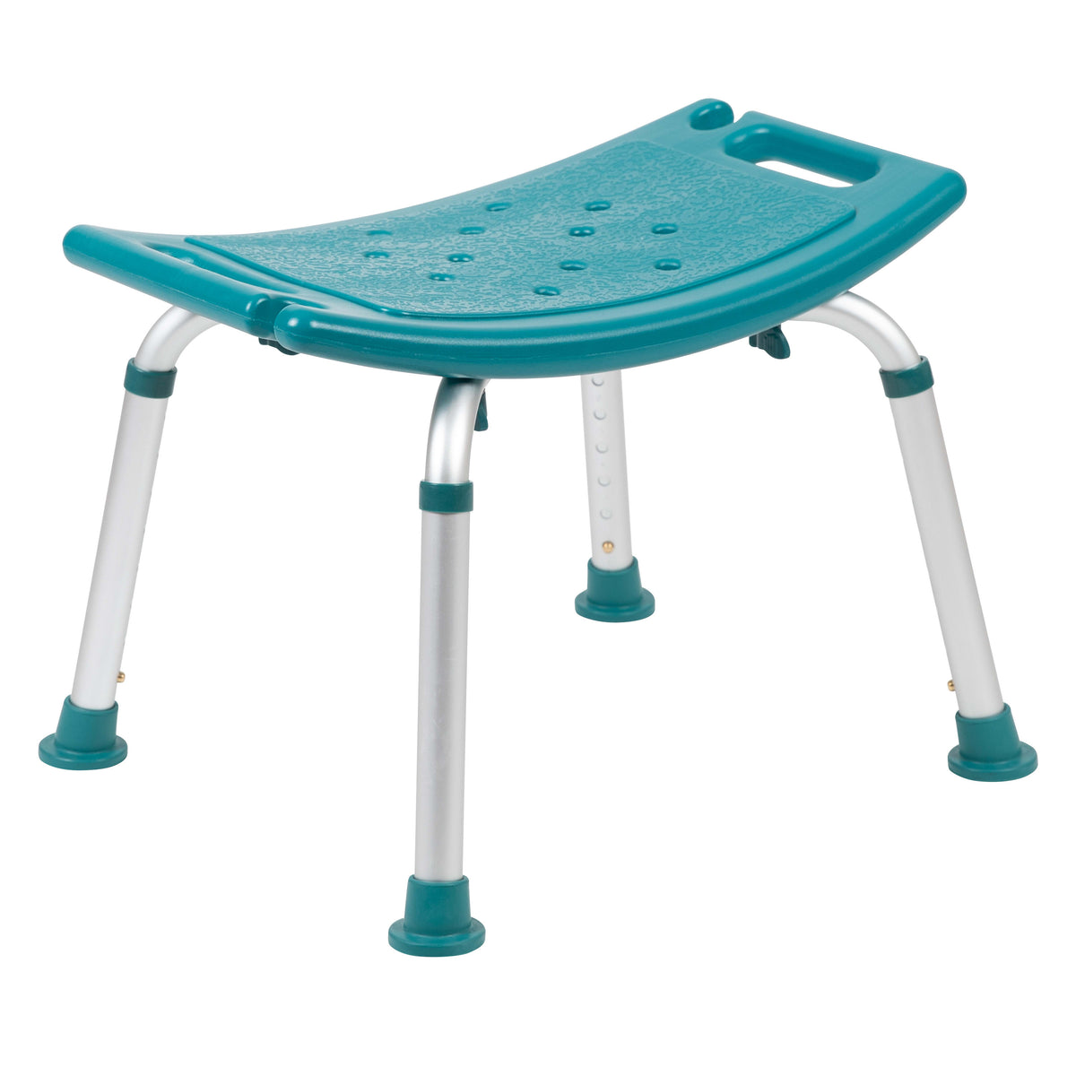 Teal |#| Tool-Free 300 Lb. Capacity, Adjustable Teal Bath & Shower Chair w/ Non-slip Feet
