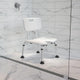White |#| Tool-Free 300 Lb. Capacity, U-Shaped Adjustable White Bath & Shower Chair