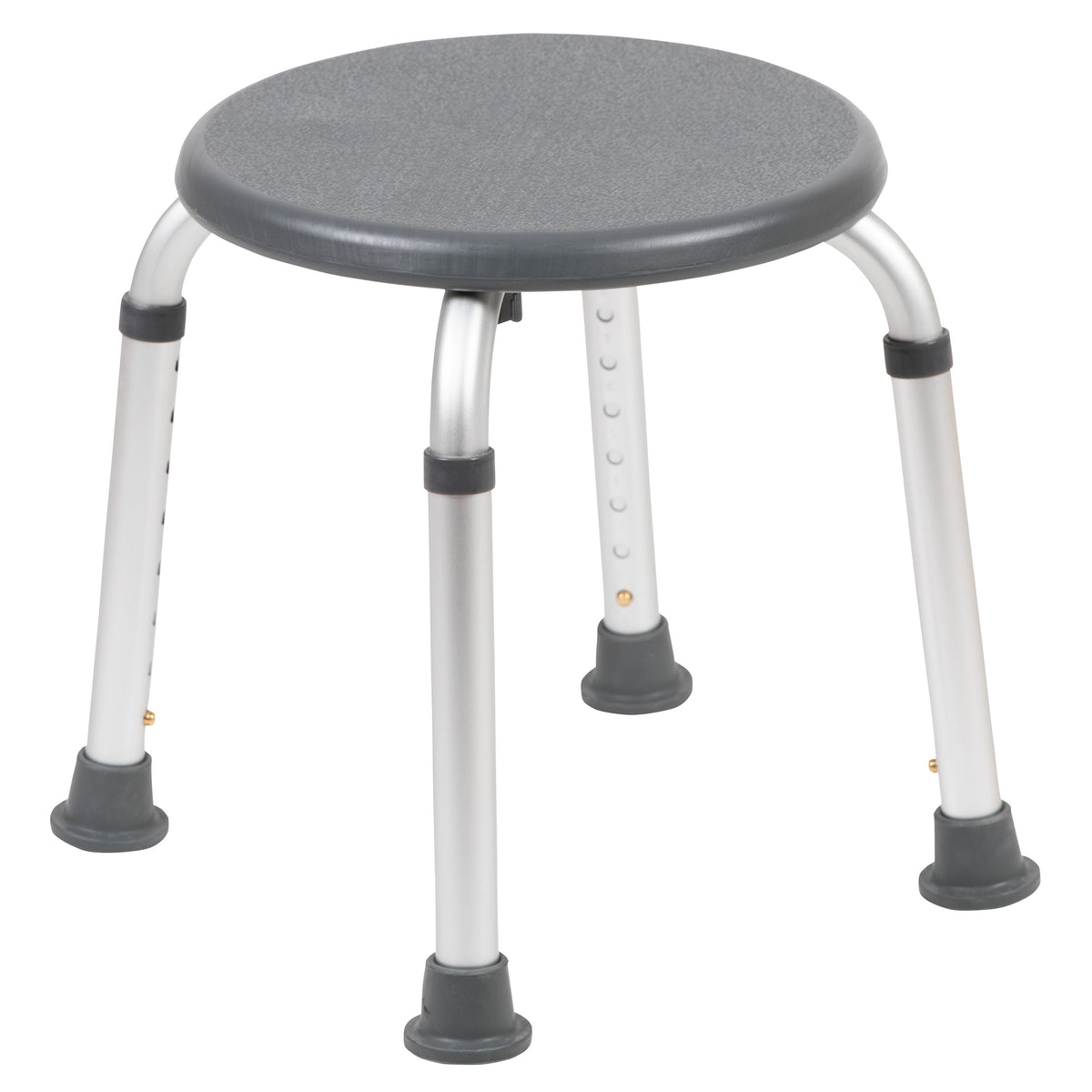 Gray |#| Tool-Free 300 Lb. Capacity, Adjustable Gray Bath & Shower Stool