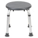 Gray |#| Tool-Free 300 Lb. Capacity, Adjustable Gray Bath & Shower Stool