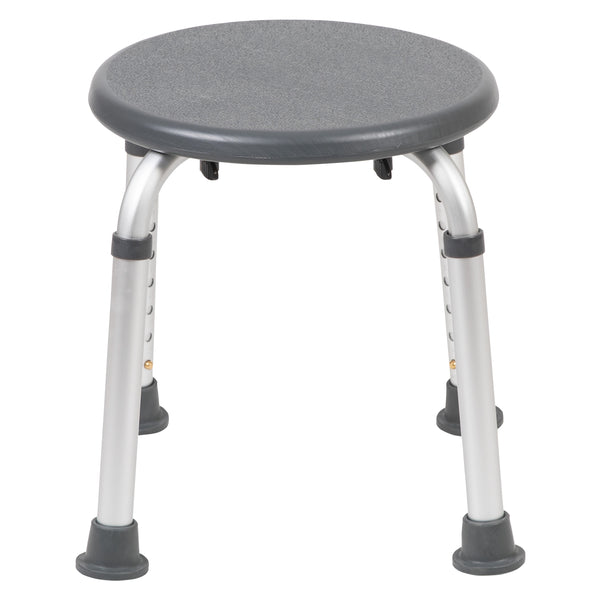 Gray |#| Tool-Free 300 Lb. Capacity, Adjustable Gray Bath & Shower Stool