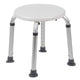 White |#| Tool-Free 300 Lb. Capacity, Adjustable White Bath & Shower Stool