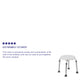 White |#| Tool-Free 300 Lb. Capacity, Adjustable White Bath & Shower Stool