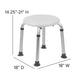 White |#| Tool-Free 300 Lb. Capacity, Adjustable White Bath & Shower Stool