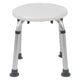 White |#| Tool-Free 300 Lb. Capacity, Adjustable White Bath & Shower Stool