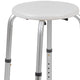 White |#| Tool-Free 300 Lb. Capacity, Adjustable White Bath & Shower Stool