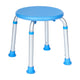 Blue |#| Adjustable Bath & Shower Stool with Non-Slip Feet, Tool-Free Assembly in Blue