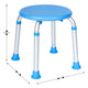 Blue |#| Adjustable Bath & Shower Stool with Non-Slip Feet, Tool-Free Assembly in Blue
