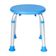 Blue |#| Adjustable Bath & Shower Stool with Non-Slip Feet, Tool-Free Assembly in Blue