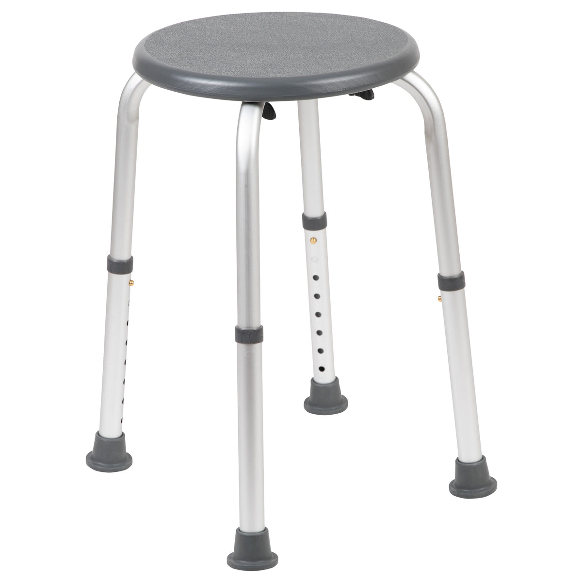 Gray |#| Tool-Free 300 Lb. Capacity, Adjustable Gray Bath & Shower Stool