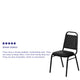 Black Vinyl/Black Frame |#| Trapezoidal Back Stacking Banquet Chair in Black Vinyl with 1.5inch Thick Seat
