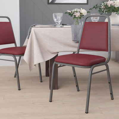 Trapezoidal Back Stacking Banquet Chair with 1.5" Thick Seat - View 2