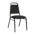 Black Fabric/Black Frame |#| Trapezoidal Back Stacking Banquet Chair in Black Fabric - Black Frame