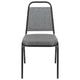 Gray Fabric/Silver Vein Frame |#| Trapezoidal Back Banquet Stack Chair, 2.5inch Seat - Gray Fabric/Silver Vein Frame