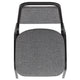Gray Fabric/Silver Vein Frame |#| Trapezoidal Back Banquet Stack Chair, 2.5inch Seat - Gray Fabric/Silver Vein Frame