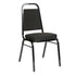Black Fabric/Black Frame |#| Trapezoidal Back Banquet Stack Chair, 2.5" Seat - Black Fabric/Black Frame