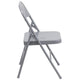 Gray |#| Triple Braced & Double Hinged Gray Metal Folding Chair - Commercial Chair