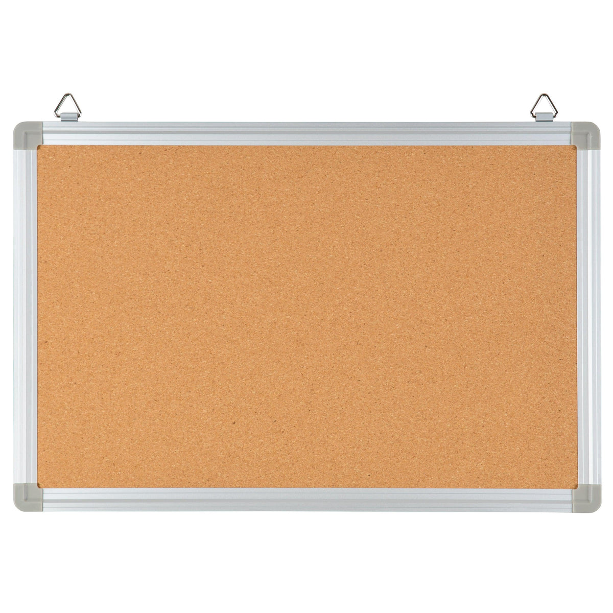 17.75"W x 11.75"H |#| 17.75"W x 11.75"H Personal Sized Natural Cork Board - Aluminum Frame, Memo Board