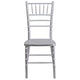 Silver |#| 1100lb. Capacity Silver Wood Stackable Chiavari Event Chair