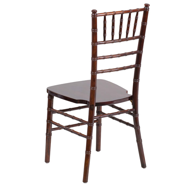 Fruitwood |#| 1100lb. Capacity Fruitwood Stackable Chiavari Event Chair