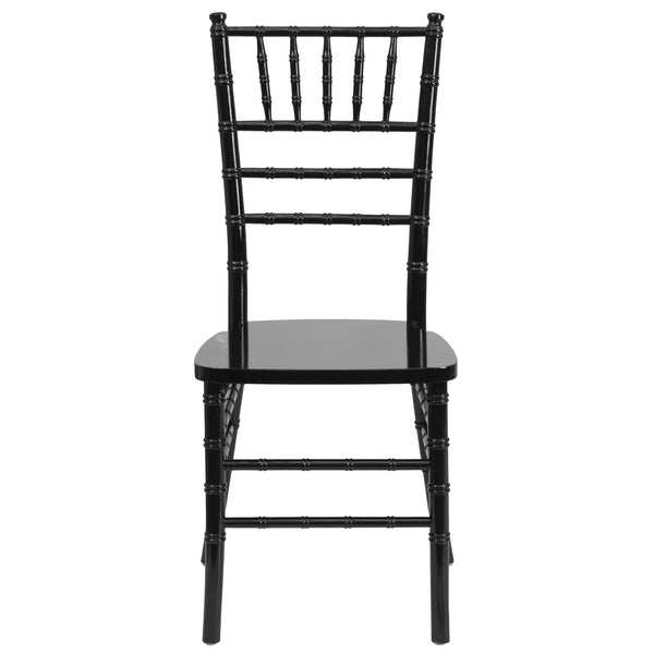 Black |#| 1100lb. Capacity Black Wood Stackable Chiavari Event Chair