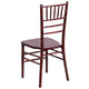 Mahogany |#| 1100lb. Capacity Mahogany Wood Stackable Chiavari Event Chair