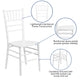 White |#| 1100lb. Capacity White Wood Stackable Chiavari Event Chair